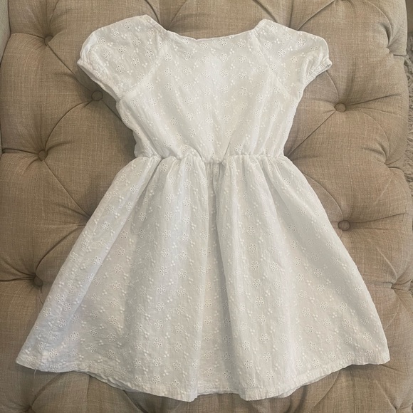 Tahari white Eyelet Girl’s Dress Size 6 - Picture 2 of 8